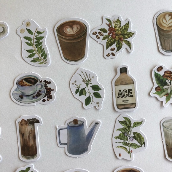 🌻10/$10🌻 Coffee/Drink Assortment Journal Stickers - Picture 3 of 8